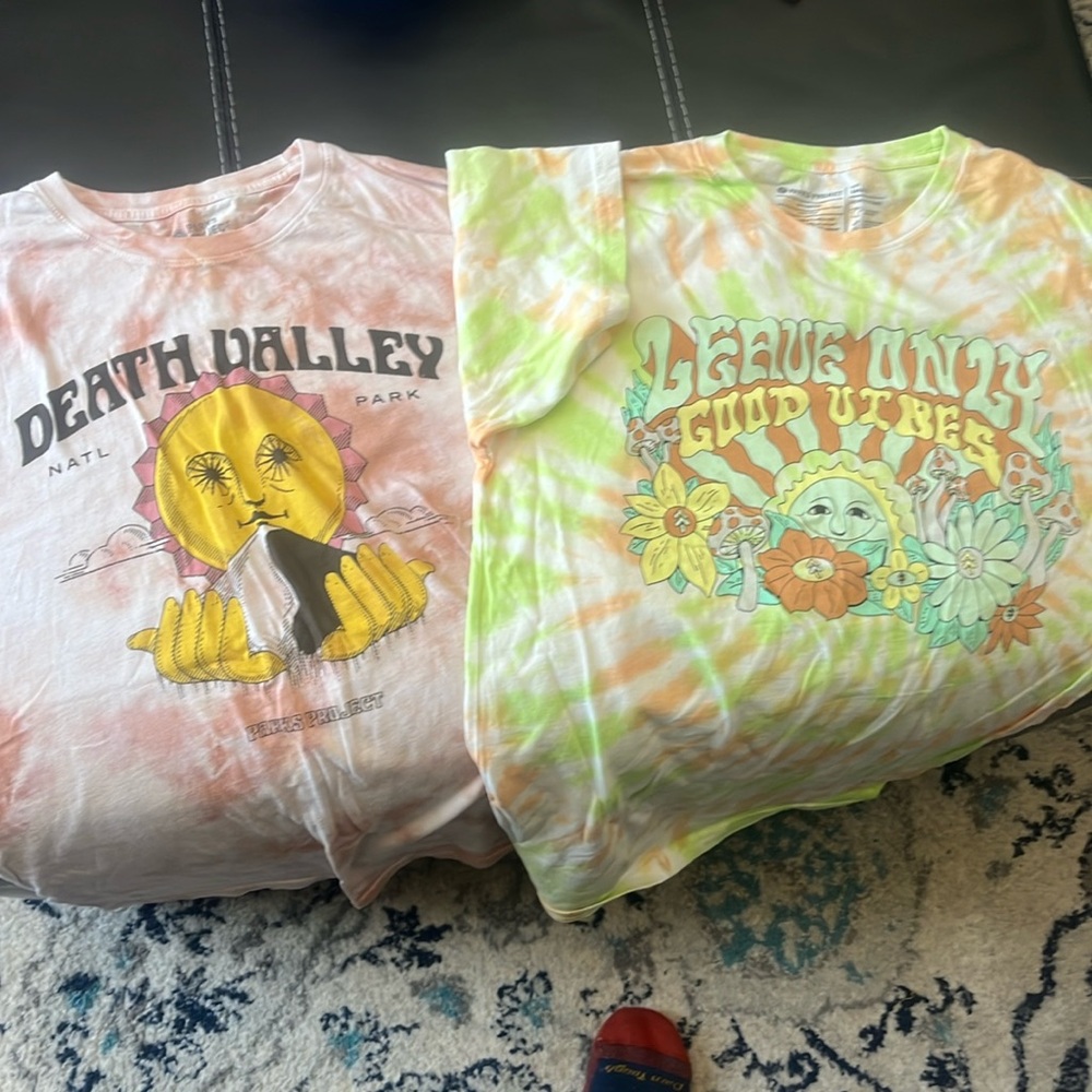 Two “Parks Project” Tie-Dye Retro T-Shirts